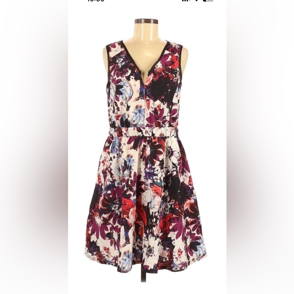 Simply Vera Vera Wang Red Sleeveless A-Line Dress caja 3